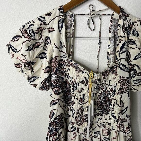 NWT House Of Harlow Ozzie Mini Dress Puff Sleeve Smocked Womens Size M - Picture 5 of 8